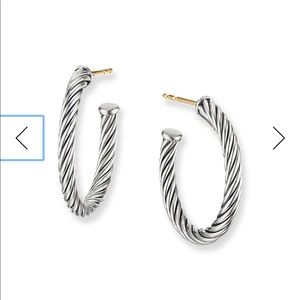 David Yurman silver cable earrings